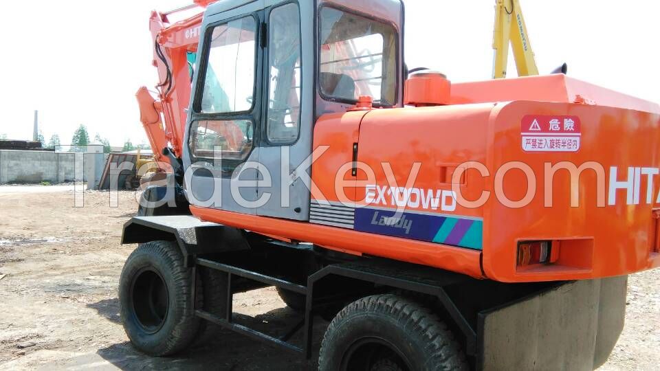 Used Good Condition Hitachi Excavator EX100WD,Wheel Excavator EX100Wd 