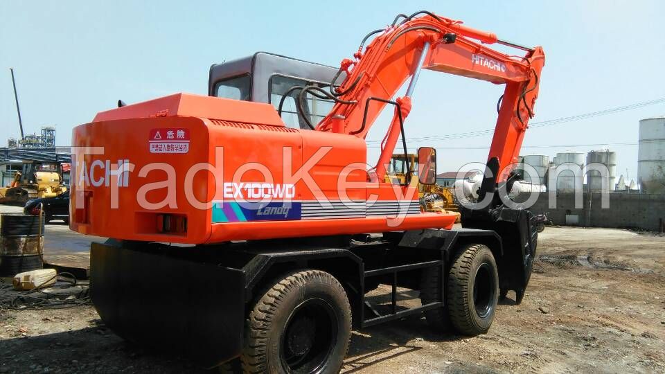 Used Good Condition Hitachi Excavator EX100WD,Wheel Excavator EX100Wd 