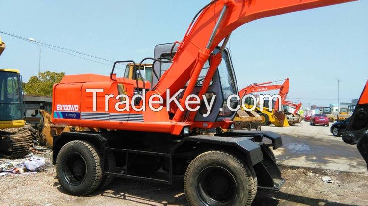 Good Condition Used Wheel Excavators Hitachi EX100WD for Sale, Cheap Excavators Used Hitachi EX100WD 