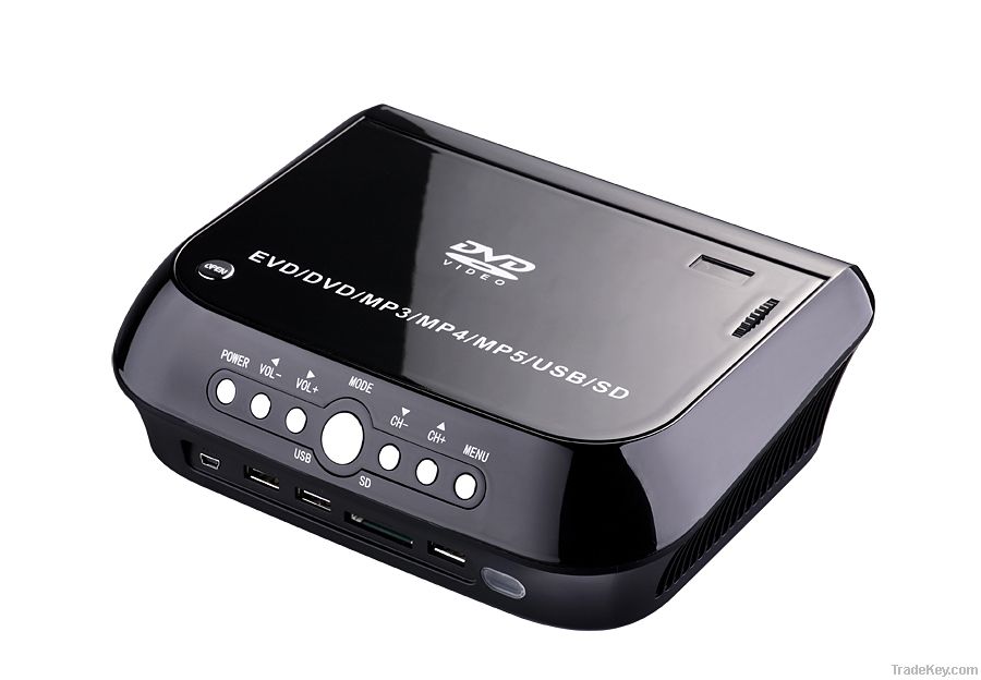 2012 latest item-DVD PROJECTOR With DVD, RMVB(MP5), TV, GAME, USB, SD, MMC, A
