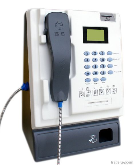 T506: Indoor PSTN/VoIP coin payphone for desktop/kiosk/wall-mounted