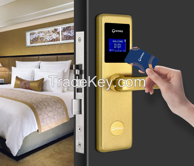 ORBITA Professional Split handle Hotel Mifare S50 card door lock system with high quality