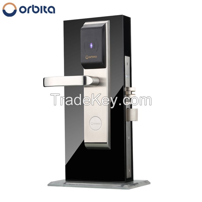 ORBITA stainless steel waterproof electronic hotel room door locks with handles