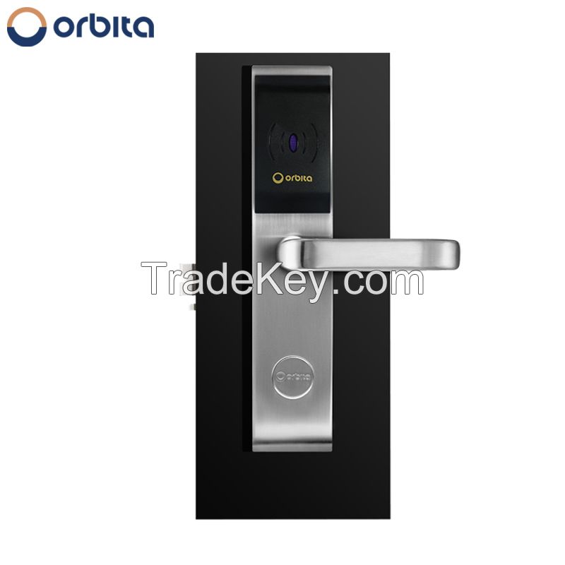 ORBITA stainless steel waterproof electronic hotel room door locks with handles