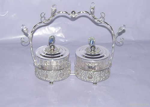 sugar container-twin silver