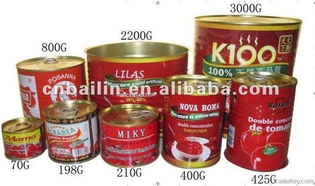 facatory sell directly! canned  tomato paste 28~30% with low price