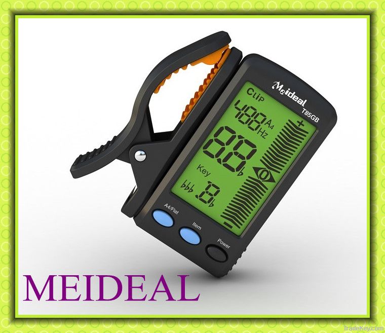 T85G Multi-functional Auto-LCD Guitar and Bass Tuner