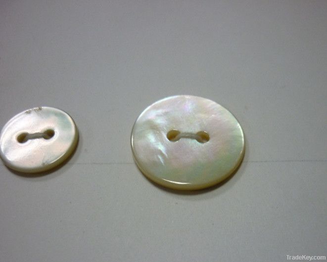 fashion smooth flat white mop shell buttons