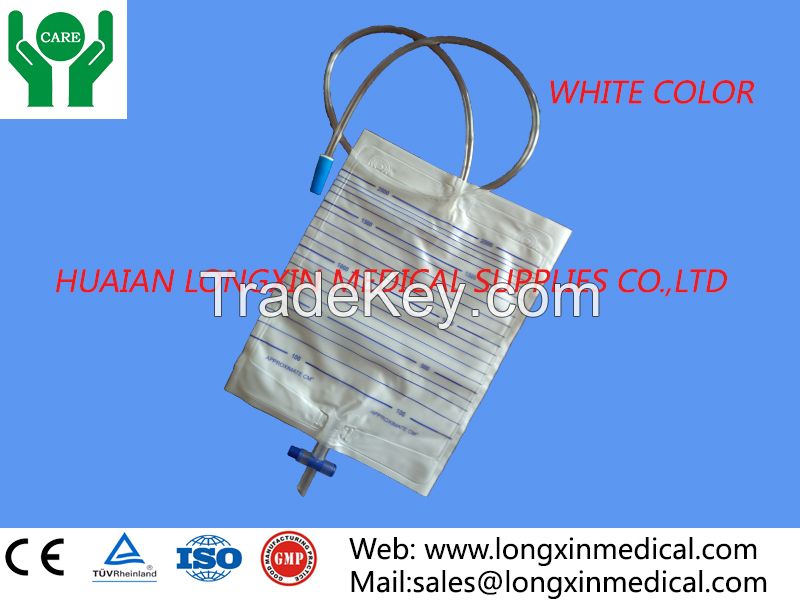 2000ml disposable urine drainage bag with outlet ,T type valve 