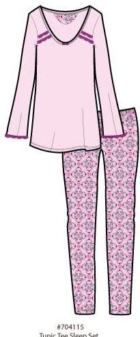 Classic Notch Collar Pajama Set (2013003)