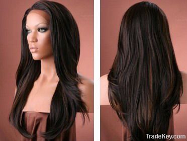 100% virgin Indian hair front lace wig