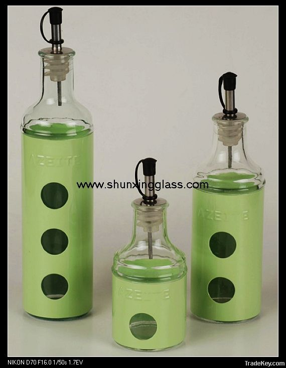 glass olive oil bottle