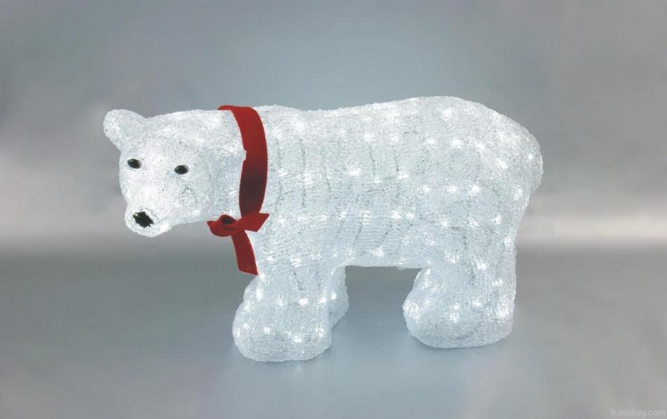 Acrylic Christmas Polar Bear Motif