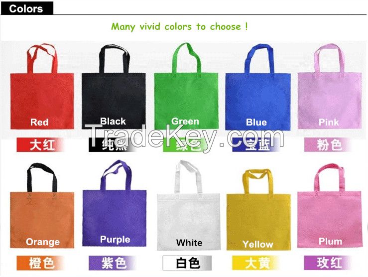 Good Quality Colorful Plain Dyed Ultrasonic Nonwoven Bags, Non Woven Shopping Bags