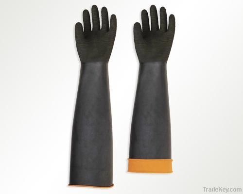 Rough palm Long sleeve Heavy-duty latex industrial glove