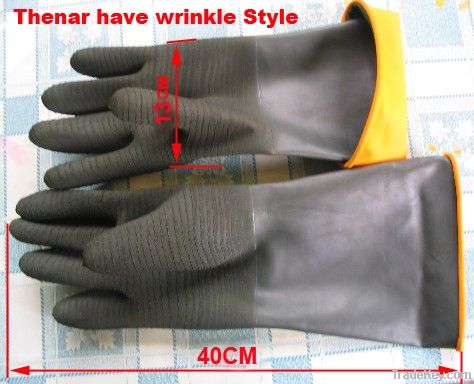 Rough palm Long sleeve Heavy-duty latex industrial glove