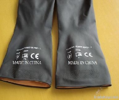 Rough palm Long sleeve Heavy-duty latex industrial glove