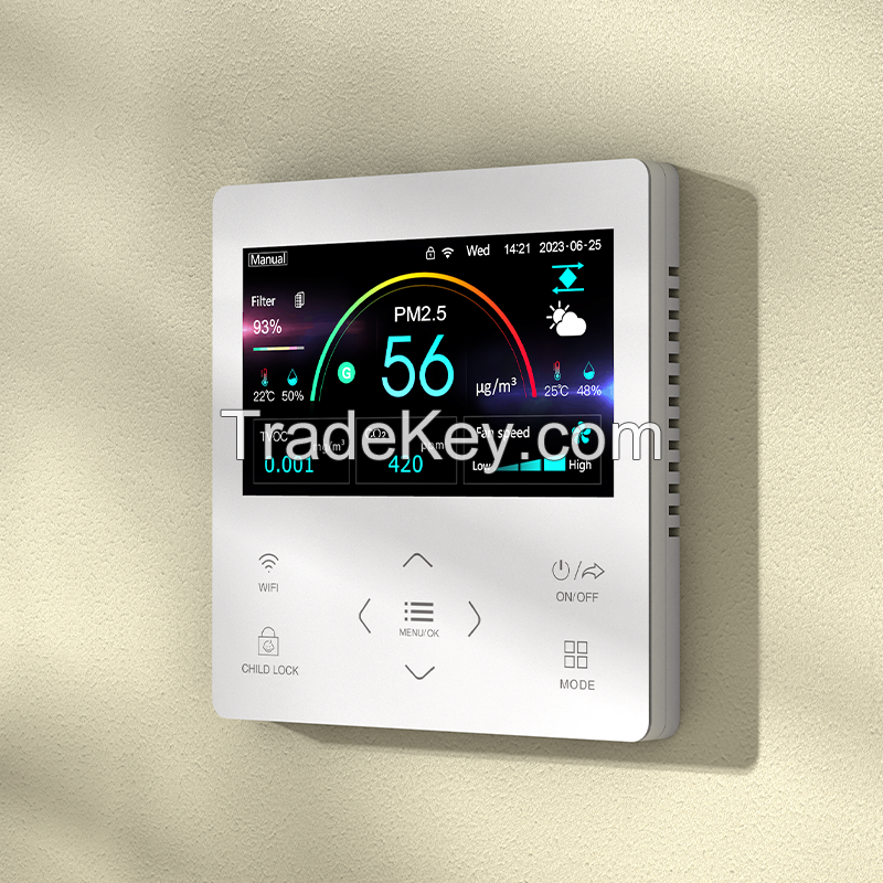 HRV Heat Recovery Ventilation System Controller with VOC PM2.5 Temperature and Humidity Fan Controller