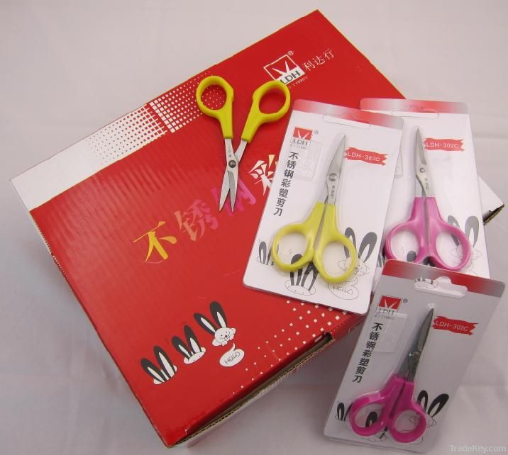 Plastics Handle Stainless Steel Office&Household Stationery Scissors