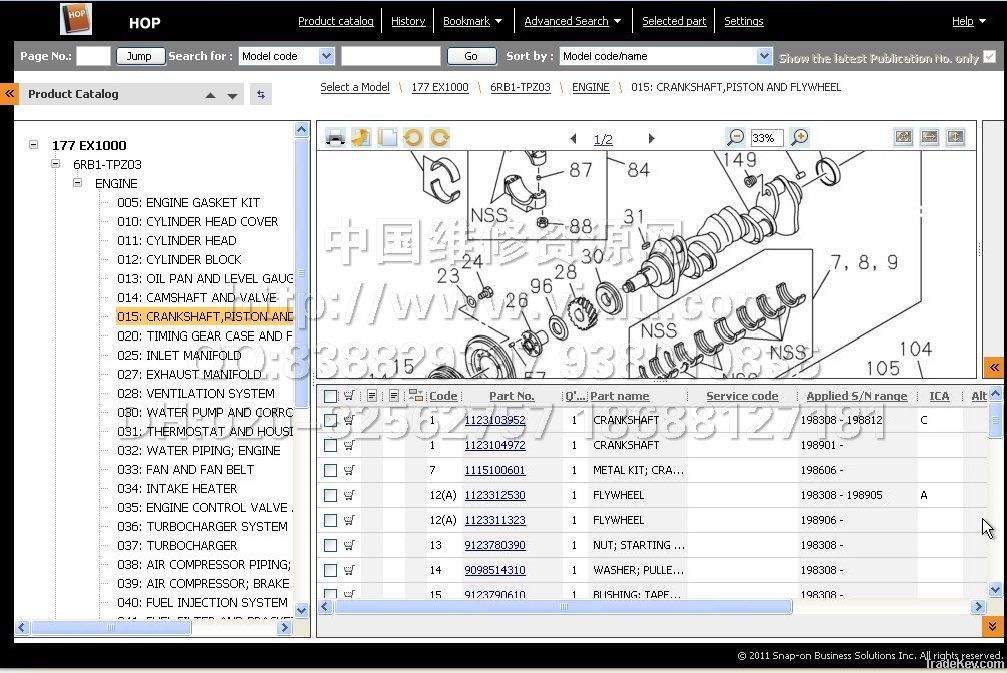 2012HITACHI HOP æ—¥ç«‹å·¥ç¨‹æœºæ¢°|æŒ–æŽ˜æœºé…ä»¶ç›®å½•ç³»ç»Ÿ