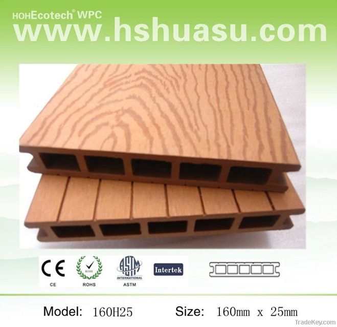 WPC decking wood like hollow flooring board 160*25mm