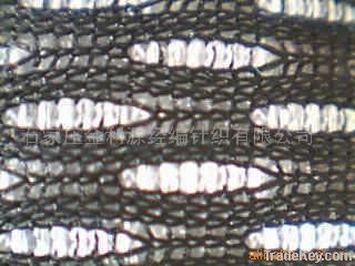Black and white and intertwined mesh cloth