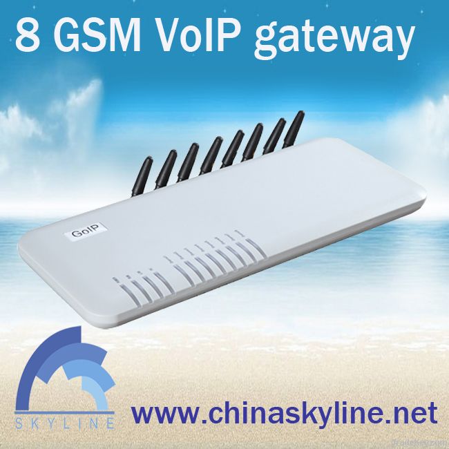 8 GSM voip sim gateway Free shipping