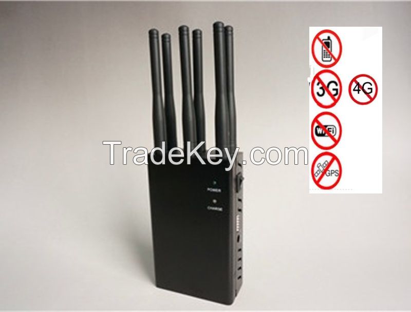 6 Band GSM CDMA DCS 3G 300W moving signal Jammer