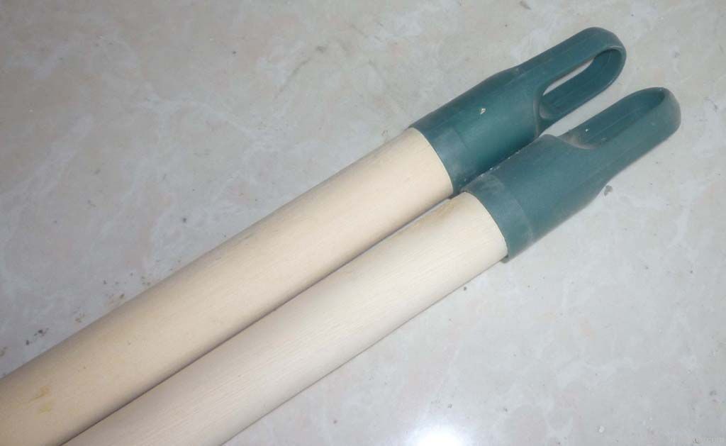 Natural color wooden stick with plastic cap
