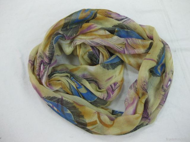 infinity feather print  scarf