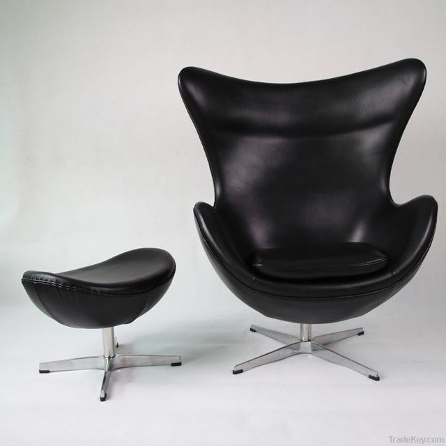 Aniline Leather Egg Chair