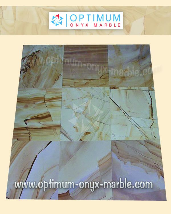 Teak Wood Marble Tile