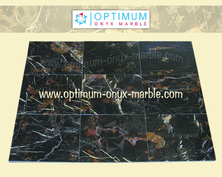 Black &amp; Gold Marble Tile