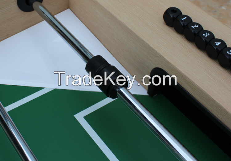 High quality telescopic rods soccer table, superior foosball table , professional football table using CARB certified MDF