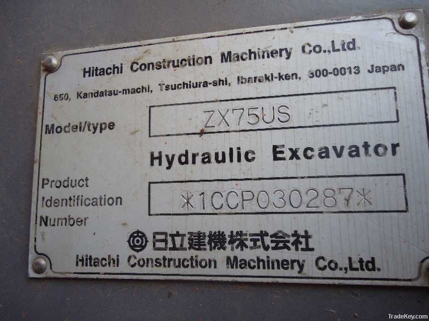 Provide Used Hitachi Crawler Excavator ZX75-US For Sale