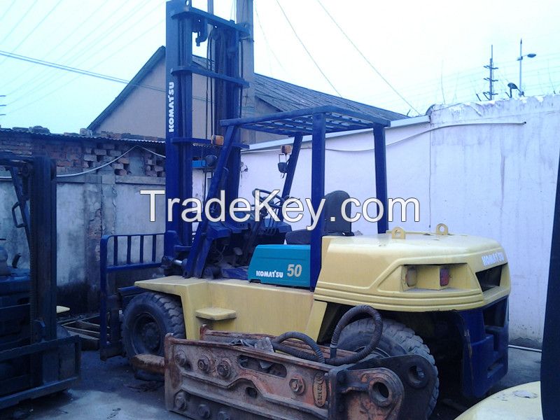 Used Diesel Komatsu Forklift FD50 5T