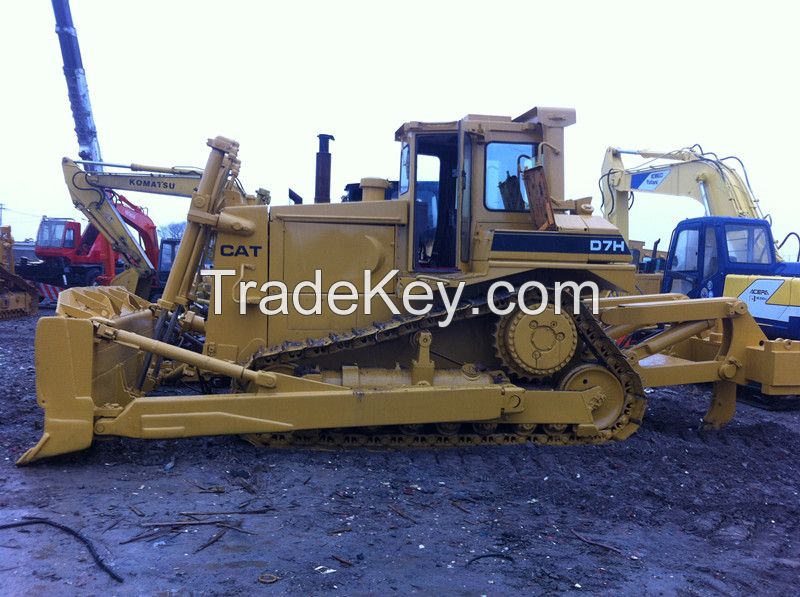 Used CAT D7H Bulldozer in yard