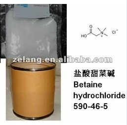 Plant Extract Betaine hydrochloride 98% C5H12ClNO2 CAS:590-46-5