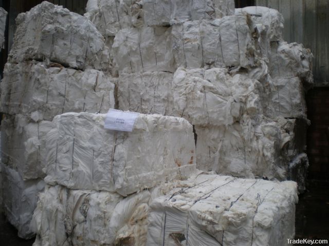 Virgin White tissue in bales.