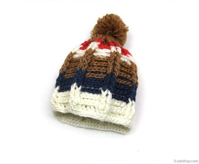 lovely knitted hat;unisize, and suit for 6~8 years old children