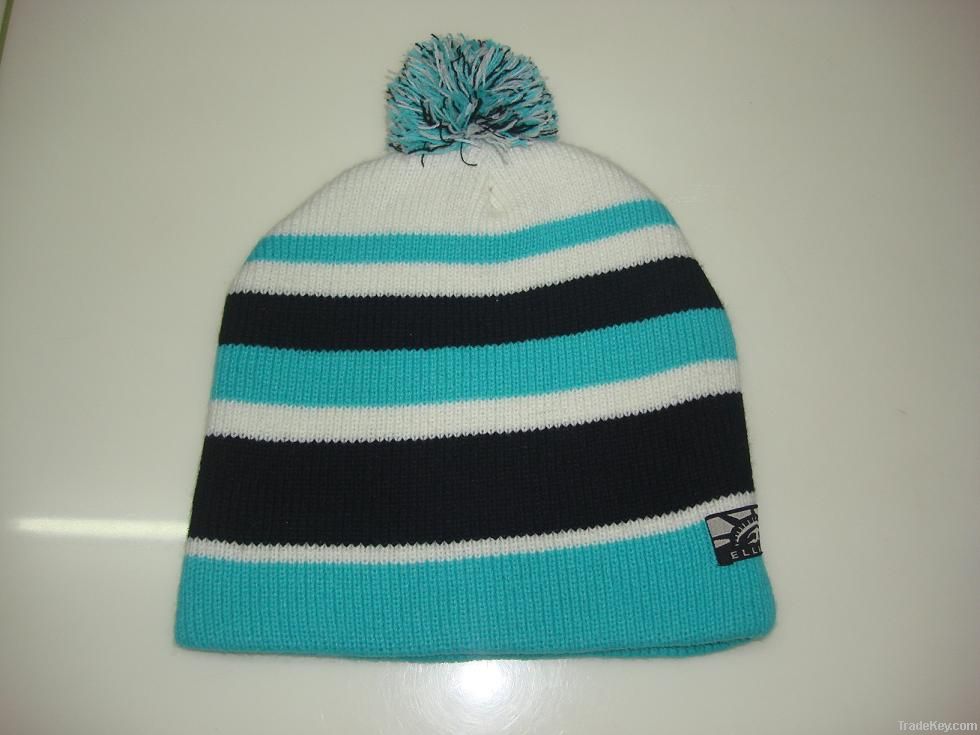 stripe knitted hat