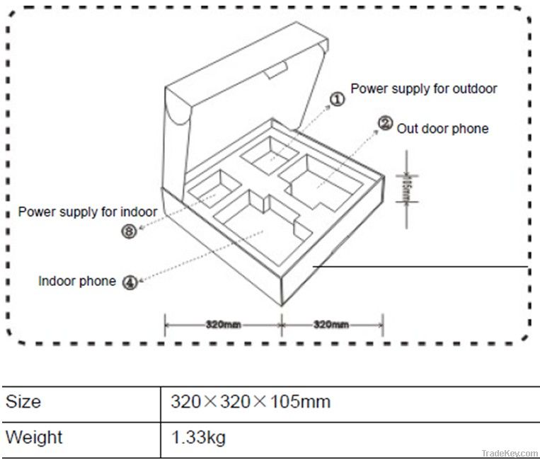 Non-Network Digital Intercom  Audio System with BUS