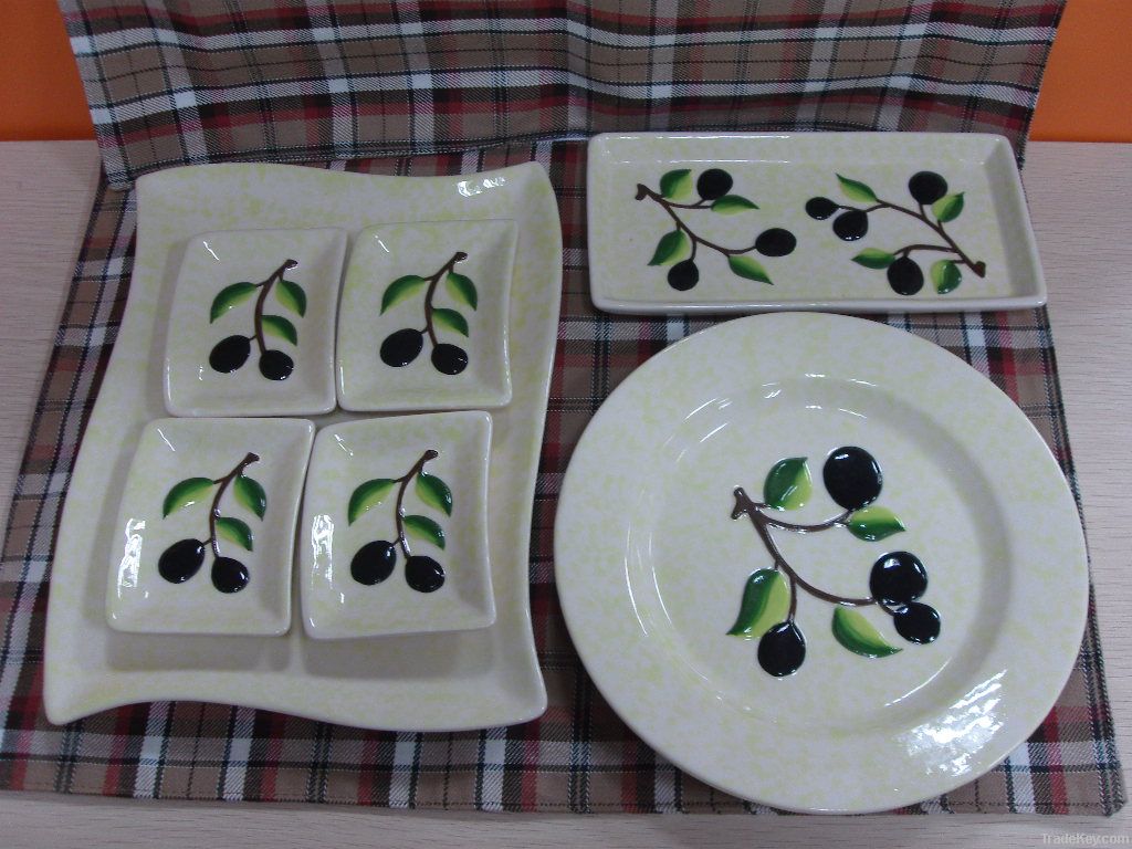 Olive tree dinner plate