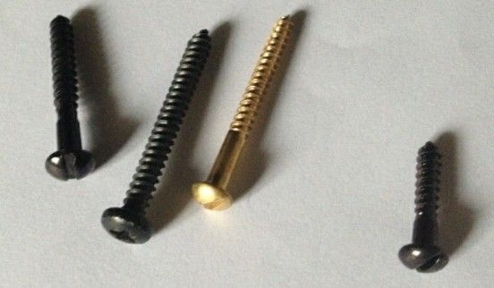black japanned pozidrive brass copper screw