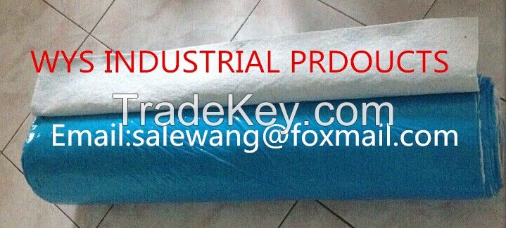 self adhesive adhering floor protection mat film    Non Woven With  PE Liner surface shield film mat