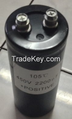  screw terminal high voltage/capacitance aluminum Electrolytic capacitor