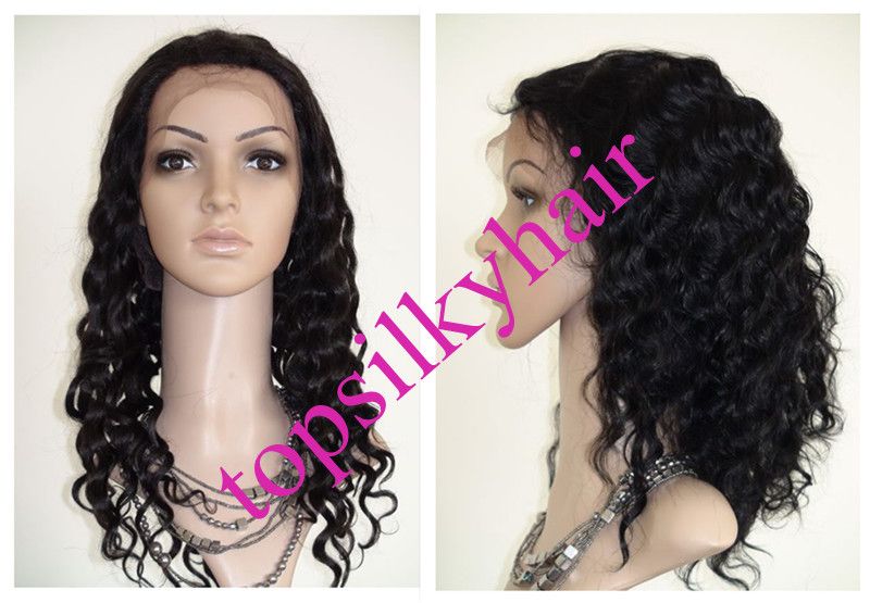 deep wave Indian remy hair   full lace wigs