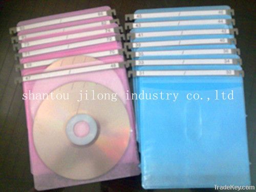 Transparent CD sleeve of hanging bar