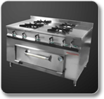 4Burner Cooking Range with Oven