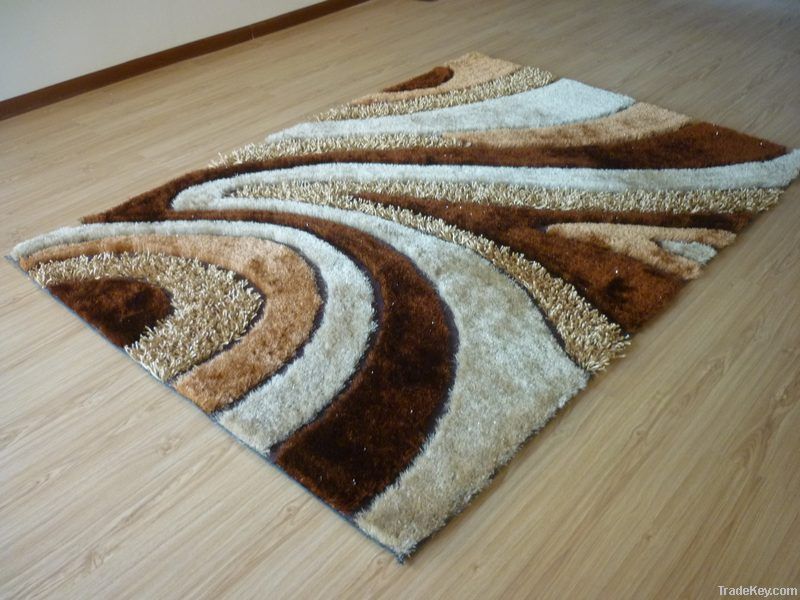 multi structure polyester shaggy rug